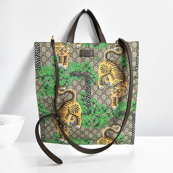 Gucci GG Supreme Bengal Tiger Tote - Picture 1 of 9